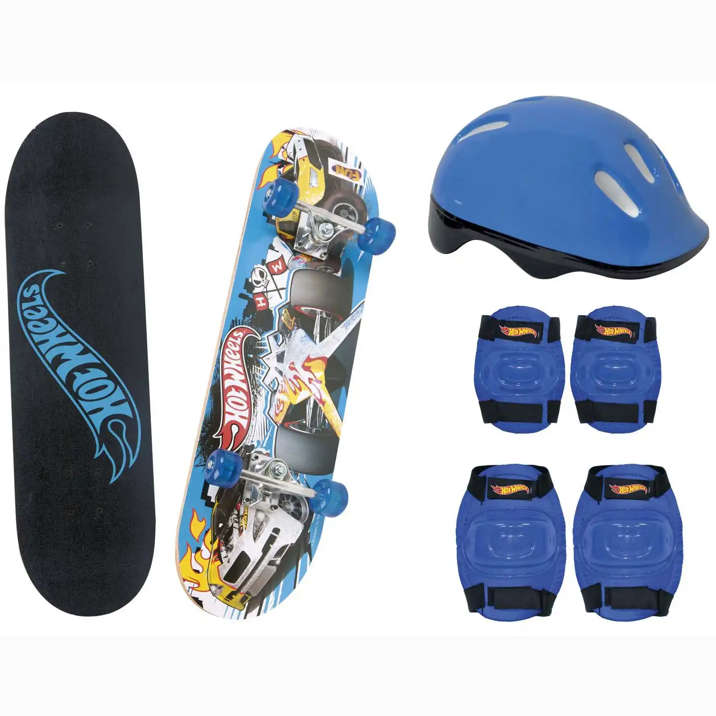 Skate Hot Wheels com Acessórios de Segurança