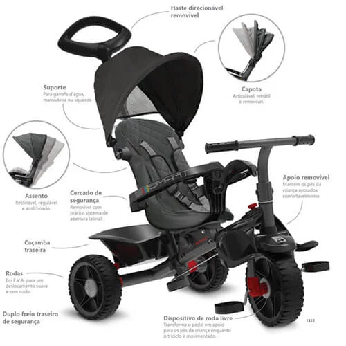 Triciclo de Passeio Smart Comfort - Bandeirante