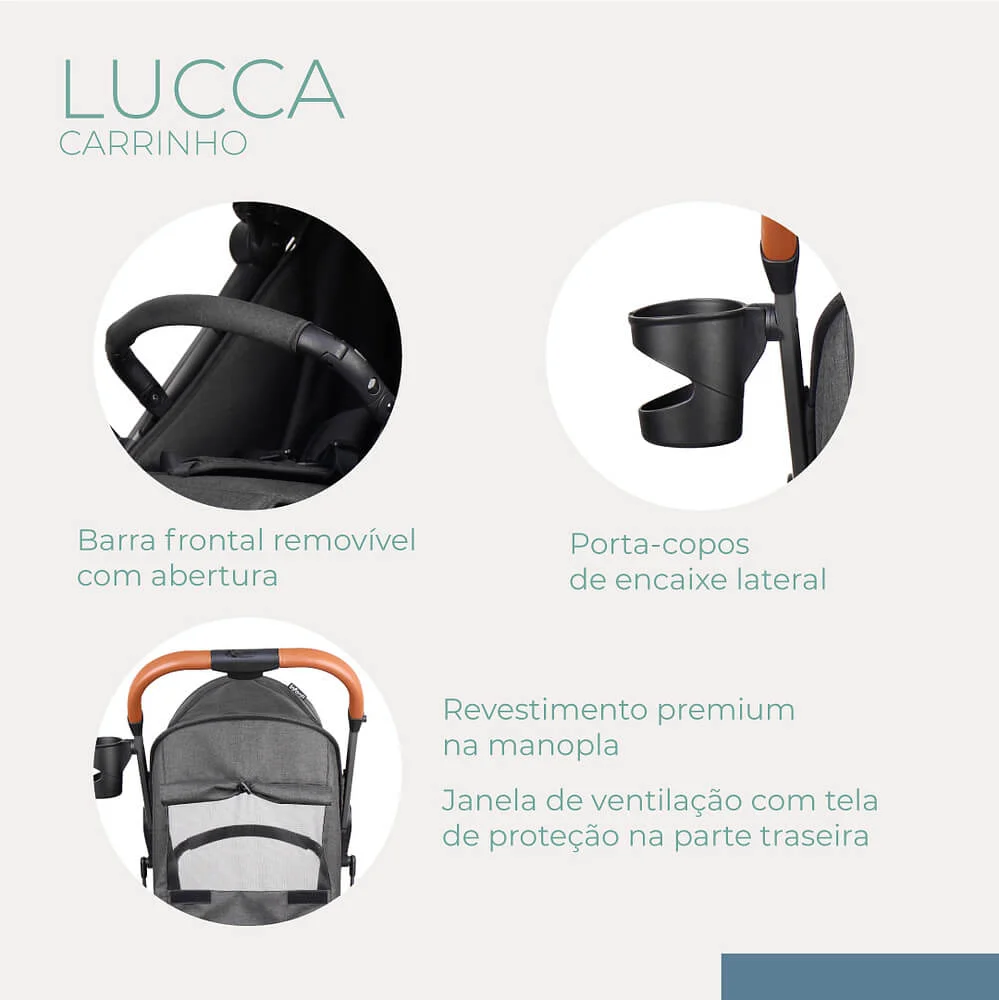 Carrinho de passeio Lucca - Infanti (0 a 22kg)