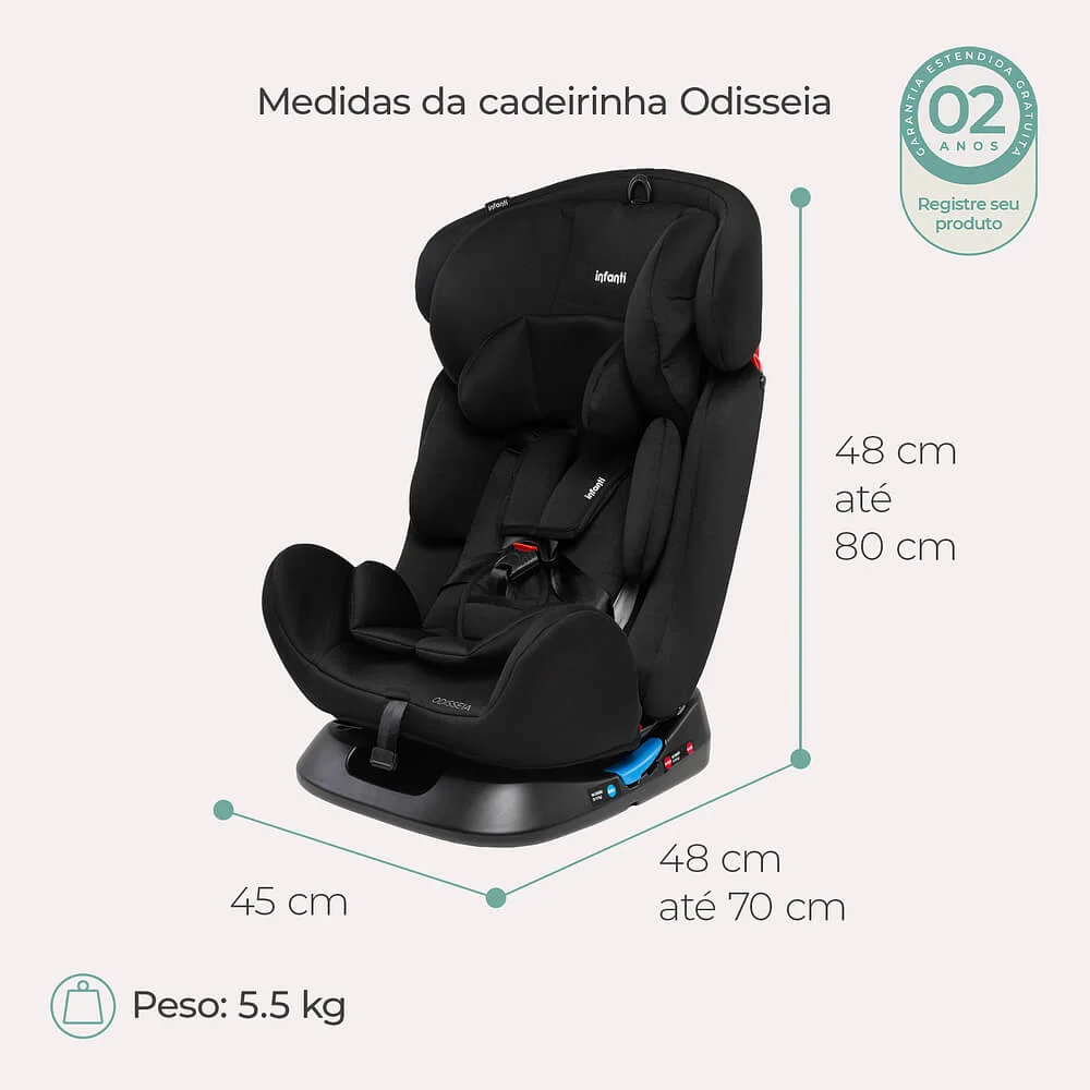 Cadeirinha de automóvel Odisseia - Infanti (0 a 36 Kg)