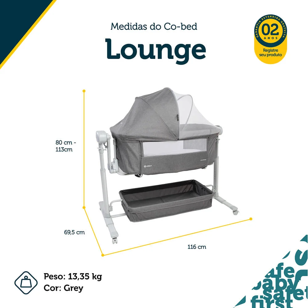 Berço Co-bed Balanço Automático Lounge - Safety 1st